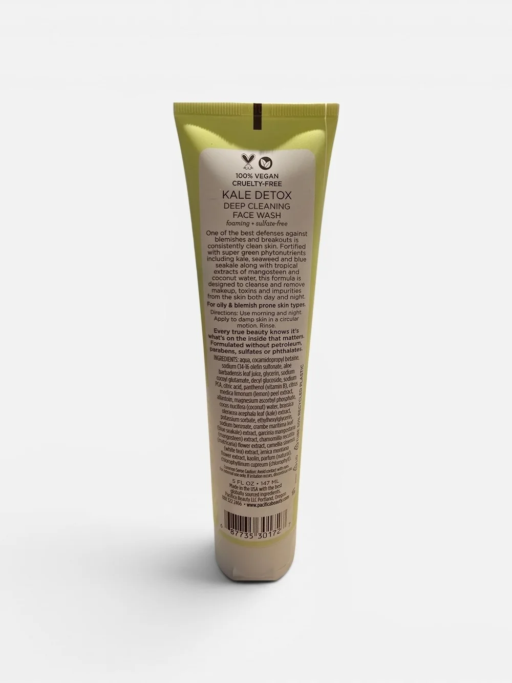 Pacifica Kale Detox Deep Cleansing Face Wash 5 oz | Vegan | Sulfate-Free | New - Picture 2 of 2